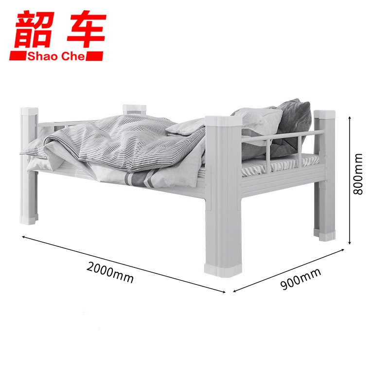 韶车床单人床90cm+床垫套高清大图