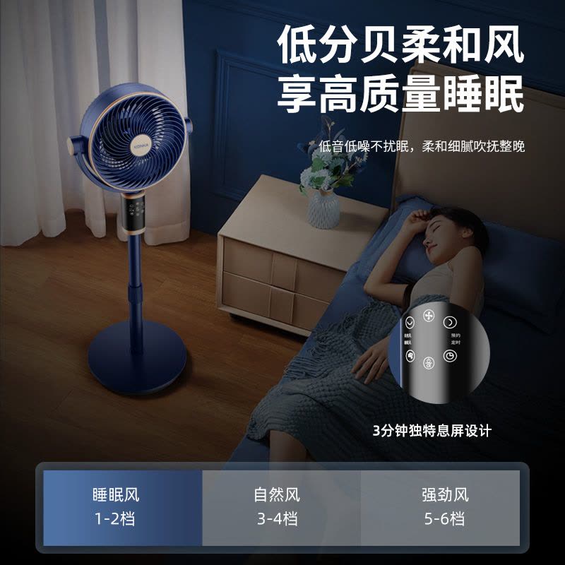 康佳智能语音空气循环扇制冷电风扇家用音静落地扇涡轮台立式图片