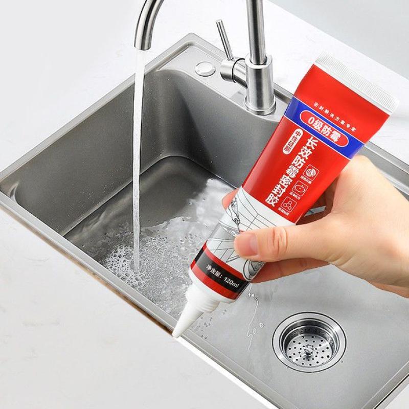 家用玻璃胶密封胶防水防霉白色透明厨房水槽卫生间马桶门窗封边胶-密封胶;【8支】高清大图