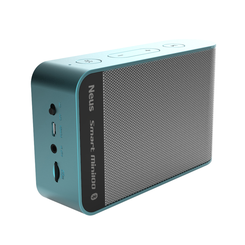 Neus/纽斯 Smart mini100便携蓝牙音箱 无线迷你户外旅游插卡音响 银色