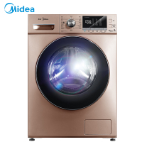 美的(Midea)MG100V76DQCJ5 10公斤全自动变频快净滚筒洗脱一体洗衣机 家用玫瑰金 BLDC静音变频