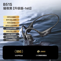 sanag塞那B51骨传导运动蓝牙耳机游泳防水无线不入耳专业跑步挂耳式B51 耀夜黑-升级版16G【8级游泳防水+沉浸低音声场+专属APP