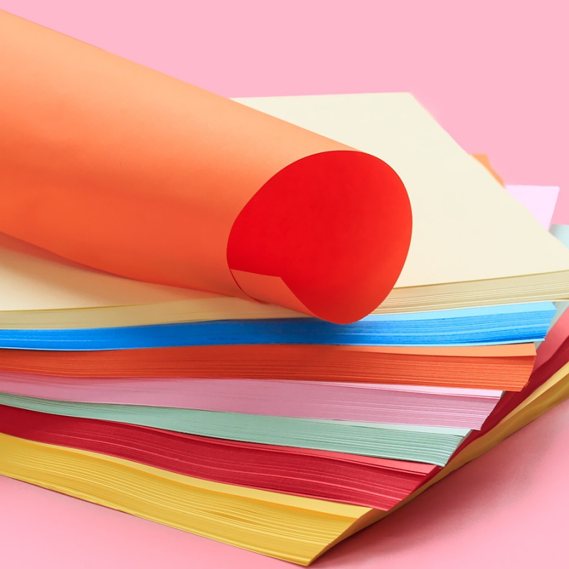 久创彩色32k纸彩色复印纸80g大红粉红浅黄浅蓝浅绿手工折纸500张包