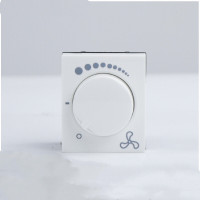 鸿雁 118型开关插座面板长方形自由组合模块配件 雅白调速 单只装