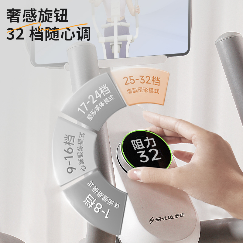 舒华(SHUA)家用椭圆机客厅型椭圆仪小户型踏步机健身器材太空漫步机E369高清大图