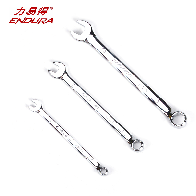 力易得(ENDURA)全抛光铬钒钢两用扳手 梅花开口两用扳手 22mm E2622 1把(货期3-5天)
