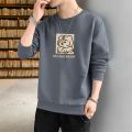 春秋卫衣男士圆领2023新款长袖秋季衣服潮流韩版学生休闲百搭上衣_558 XL【建议120-135斤】 【单件装】FY092灰色
