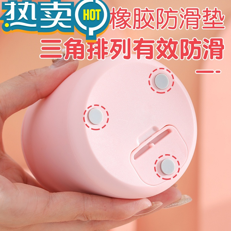 绿彩虹光儿童小学生专用自动转笔刀电动卷笔刀削笔器男孩女孩削笔机旋笔刀 升级充电款/飞碟粉色 (送数据线+刀架 60°以上