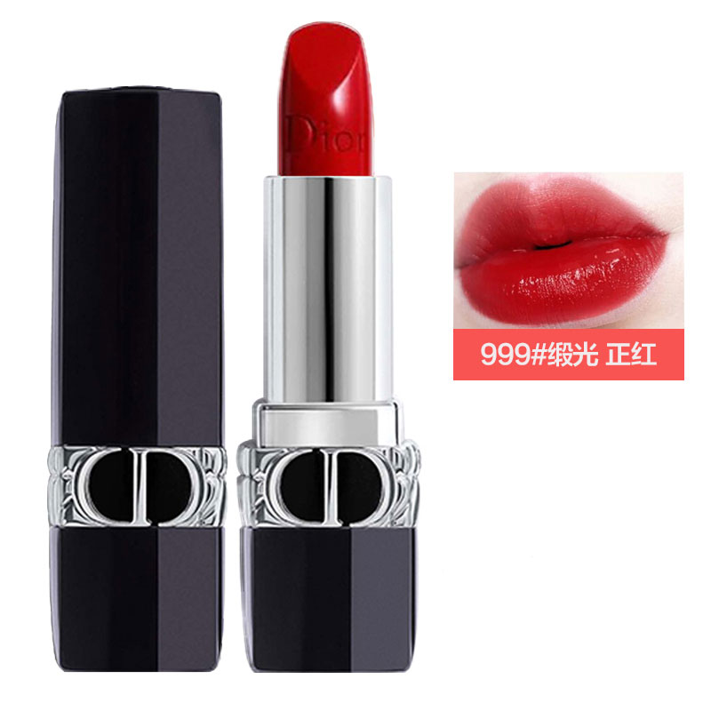 克丽丝汀迪奥 烈艳蓝金唇膏 999 缎光 3.5g 经典正红高清大图