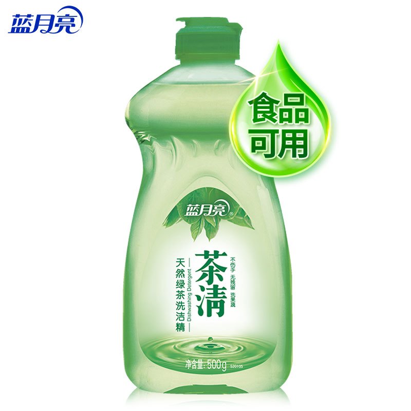 蓝月亮 茶清洗洁精 果蔬餐具清洗剂 500g/瓶洗涤灵 去农残更安全 快速去油 过水即净 轻松洗碗 12瓶装 整箱发货