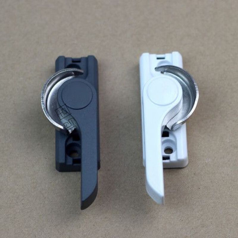 鸣固 铝合金门窗方柄月牙锁 右[孔距42-48mm]1号钩 TS267841950高清大图