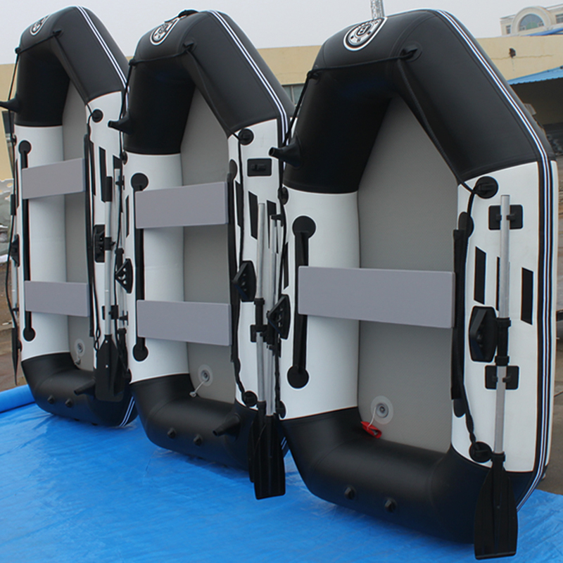 3米拉丝底船60磅电推橡皮艇加厚船2345人充气船冲锋舟硬底皮划艇快艇