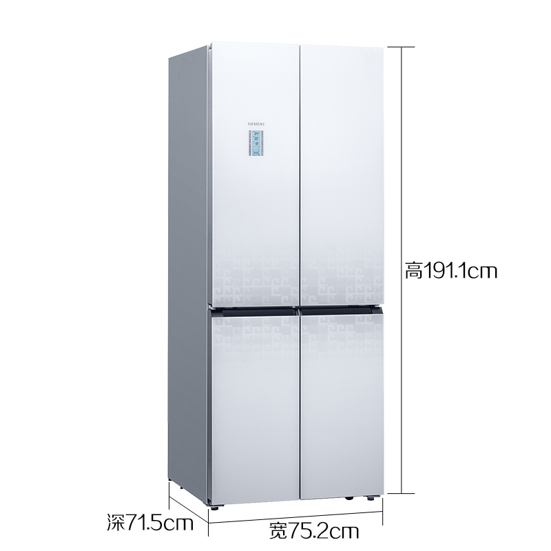 西门子(SIEMENS)452升十字对开门冰箱 四门多门玻璃门电冰箱 零度保鲜 混冷无霜 变频节能 KM46FS20TI