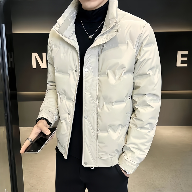 啄木鸟2025男士羽绒棉服加厚保暖休闲立领冬季潮流男款棉衣外套XN 卡其色 2XL建议体重130-145斤