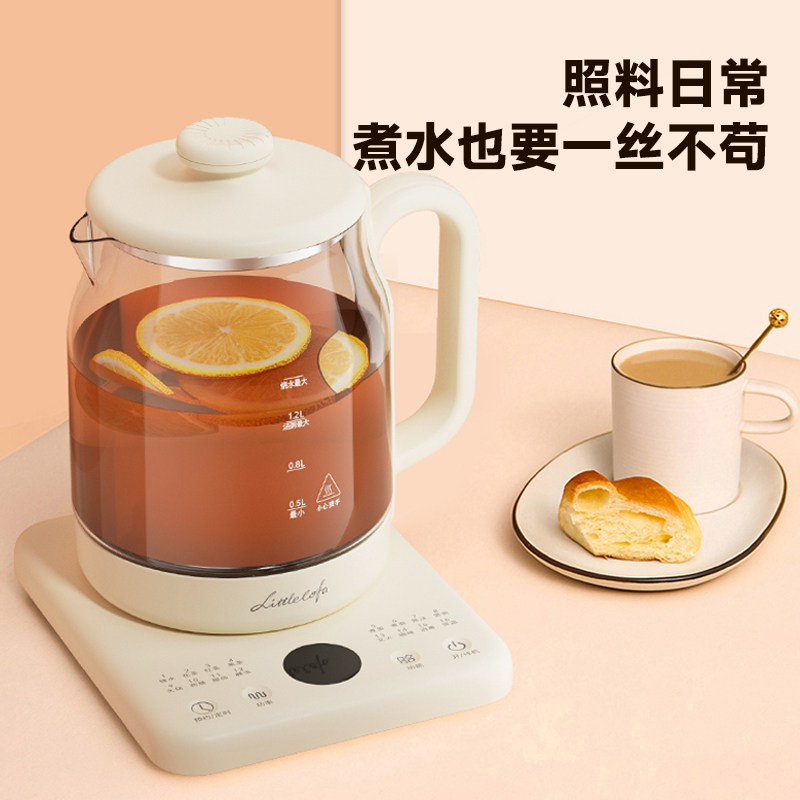 小画仙 十六大养生功能1.5L黄金容量高硼硅玻璃养生壶 LYSH-1503E(Y)高清大图