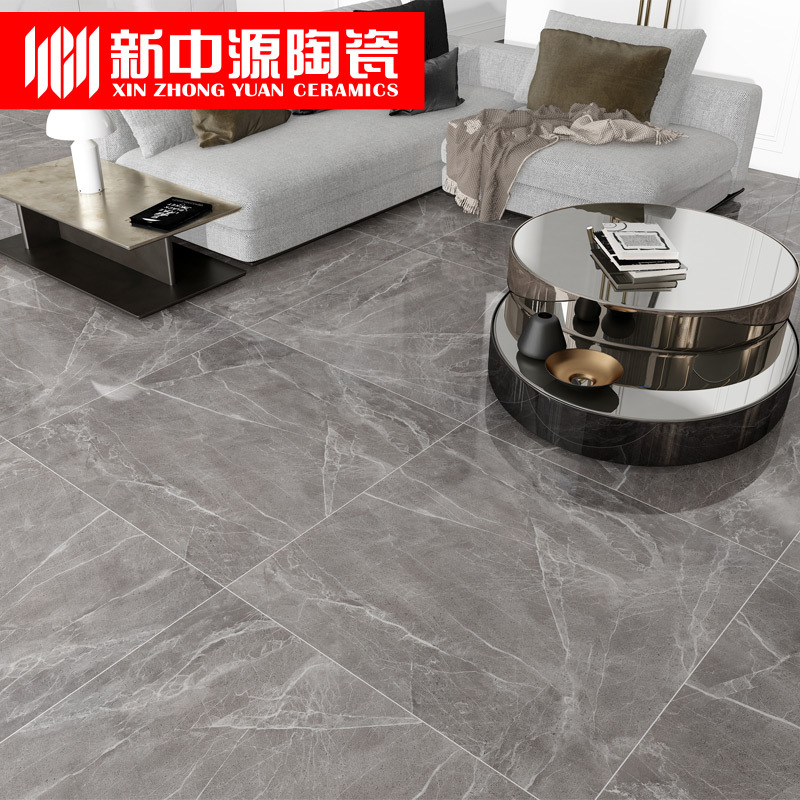 新中源陶瓷通体大理石瓷砖防滑地板砖900x900简约北欧客厅地砖9012