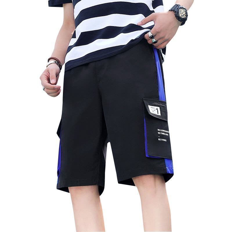 wsng 工装短裤男士夏季薄款潮流ins宽松男士休闲裤运动五5分中裤外穿沙滩裤子C图片