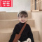 可莉允儿童毛衣女款2022新款女童男童男孩内搭打底衫秋冬洋气加绒针织衫