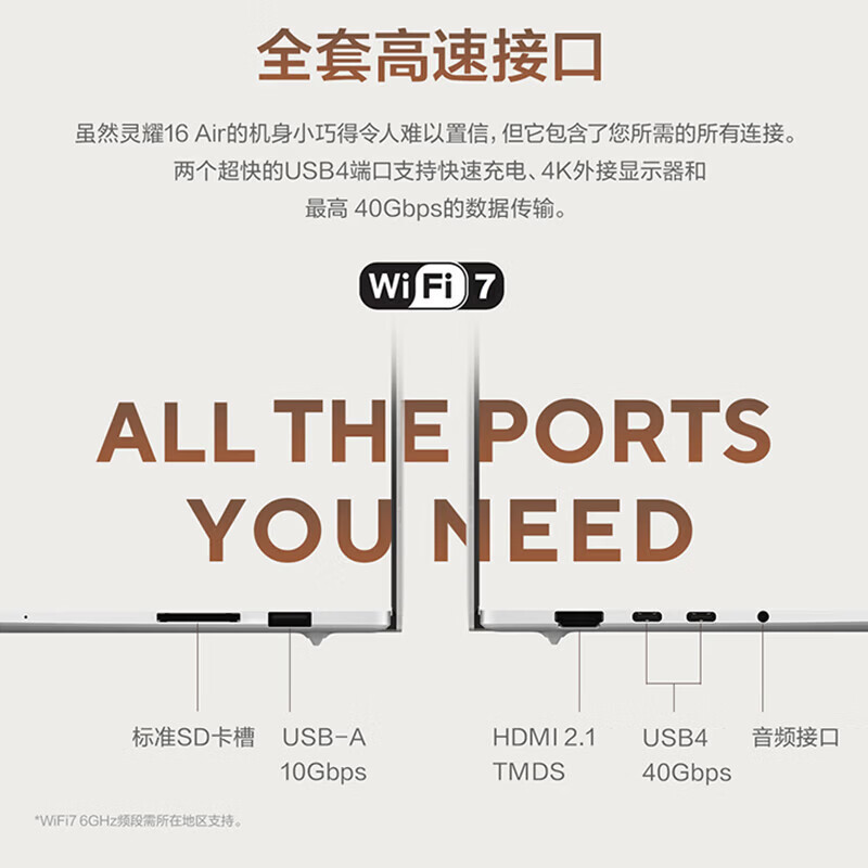 华硕灵耀16 Air 2026 AMD锐龙AI 9 H 465 2.8K 1100nitsAI笔记本电脑 32G 1T高清大图