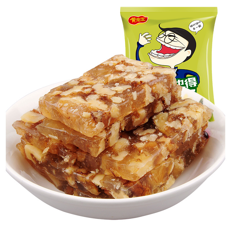 黄老五黑芝麻核桃软糖188g 四川特产糕点杂粮休闲零食似阿胶糕 含红枣枸杞核桃仁黑芝麻等,醇香软糯不粘牙