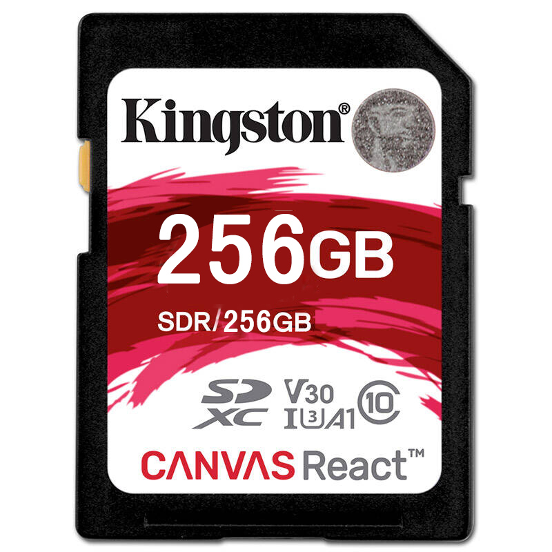 金士顿(Kingston)256GB SD卡 读100MB/s写80MB/s V30 U3 CLASS 10相机存储卡