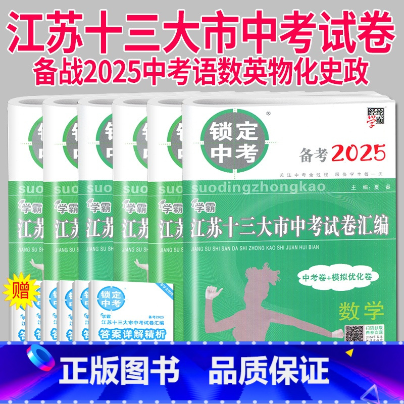 语文 江苏省 江苏十三大市中考试卷汇编 [正版]备考2025锁定中考江苏十三大市中考试卷汇数学化学物理政治中考卷模拟测试
