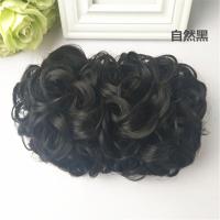 假发发包蓬松发髻旗袍头花复古头饰盘头丸子花苞头新娘盘发卷发包 自然黑色