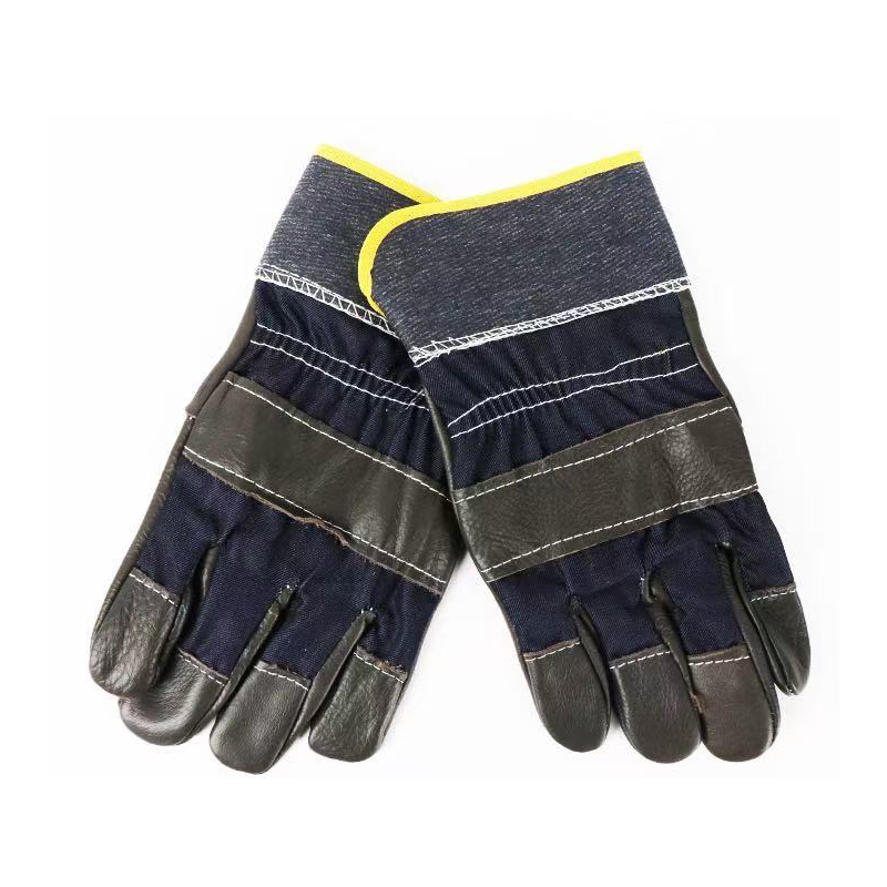 惠铁 阻燃隔热牛皮焊工手套 短半皮 双高清大图