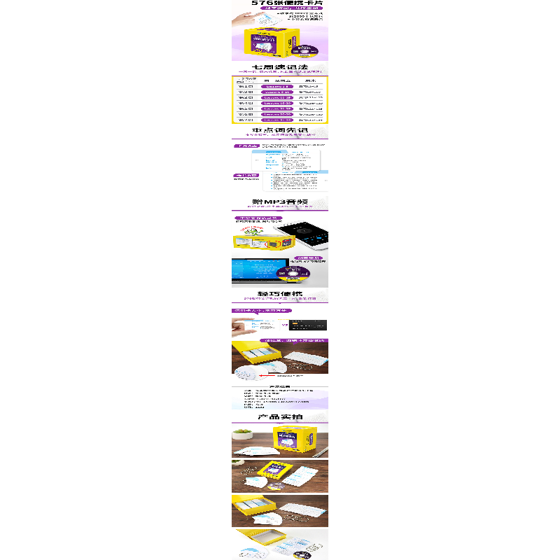 醉染图书华研外语 淘金英语专业4级词汇周计划卡片9787887658999高清大图