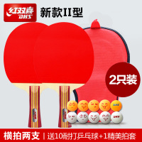 红双喜(DHS)红双喜乒乓球拍双拍儿童初学者单拍ppq横拍直拍学生拍子