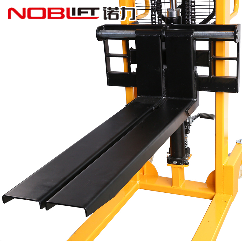 诺力 Noblift SFH1016手动堆高车黄色1T货叉长900货叉宽330-740(可调),带脚踏功能