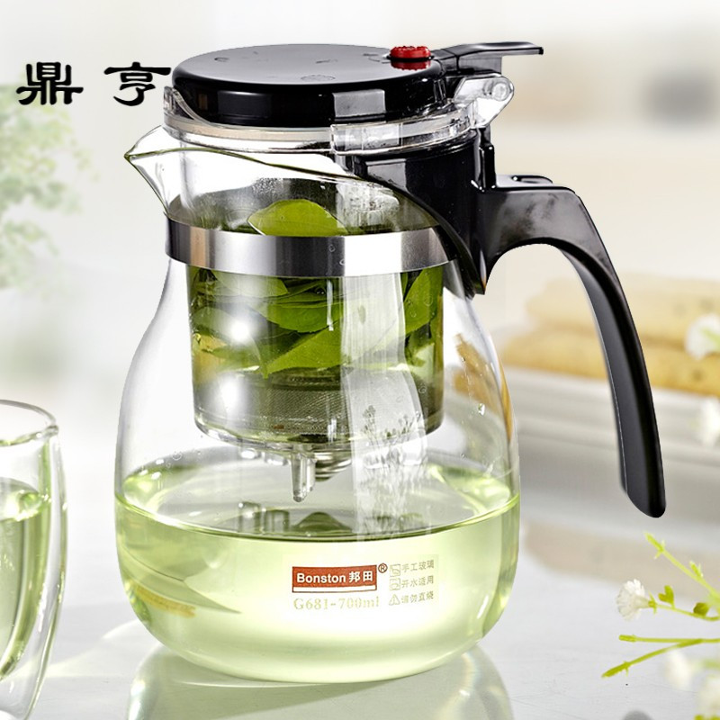 鼎亨飘逸杯防爆可拆洗功夫泡茶壶家用冲茶器过滤内胆玻璃茶壶茶具