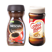 [拍下送杯]NESCAFE雀巢咖啡巴西版醇品200g+咖啡伴侣200g速溶咖啡纯黑苦咖啡