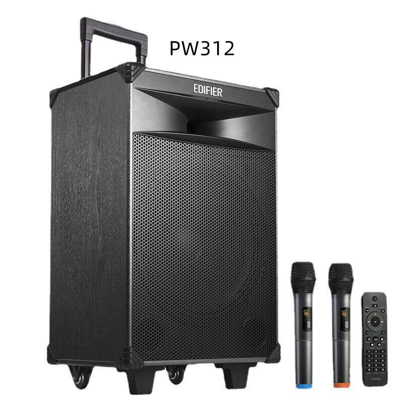 漫步者 广场舞户外演出大功率大音量移动拉杆音响带无线话筒 PW312高清大图