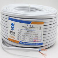 津达线缆电缆RVV白护套2芯纯铜 2*1mm²(国标电源控制软线)100米/盘