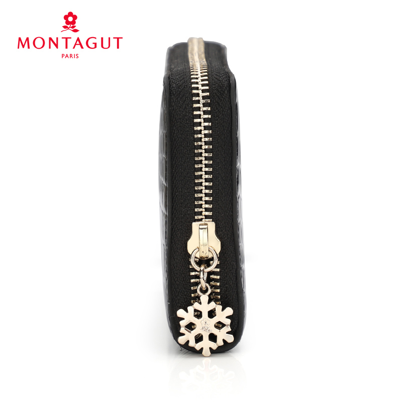 梦特娇钱包女 真皮拉链 手拿包时尚漆皮 复古鳄鱼纹 正品 女士新款亮皮小手包高清大图