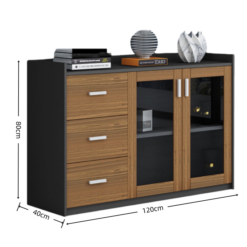 芙首泰矮柜储物柜二门三抽120*40*80cm台高清大图