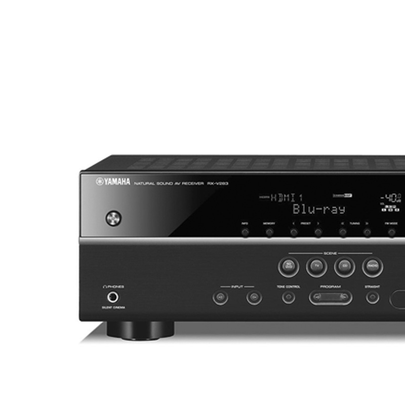 雅马哈(YAMAHA)RX-V283 新款进口 dsp数字5.1声道AV功放机 支持4K杜比DTS 家用家庭影院音响