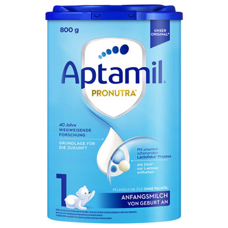 原装进口 德国爱他美(Aptamil) HMO婴儿配方奶粉 1段(0-6个月) 易乐罐 800g