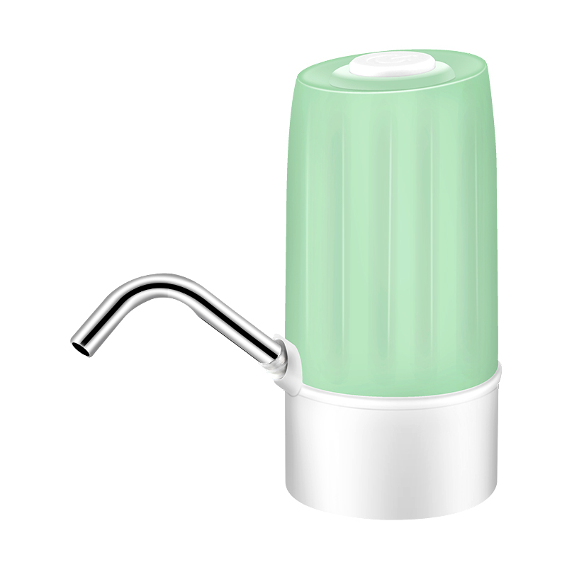 电动压水器上水器无线蓄电压水器自动吸水器饮水器抽水器桶装水压水器--小清新绿