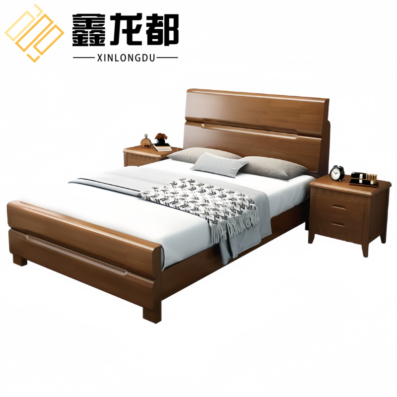 鑫龙都 床+床垫+柜高清大图