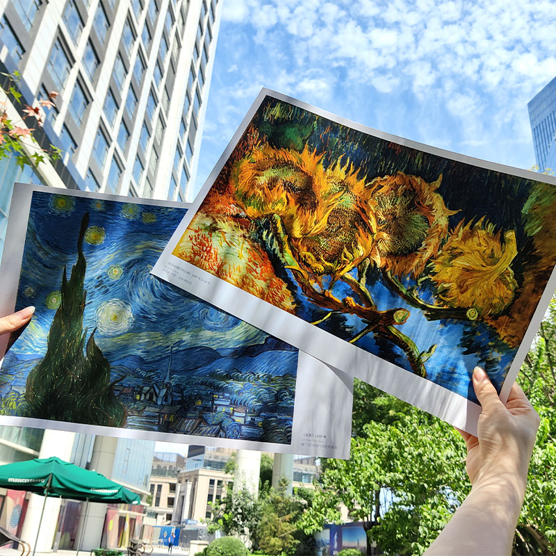 [正版]梵高 高清原版临摹画册 8K 48张大师作品集 西方大师名画临摹卡油画临摹画册 画库 油画临摹卡 明信片装饰装裱高清大图