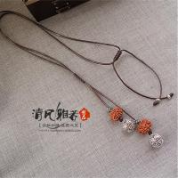 复古民族风宫铃响铃铛金刚菩提子长款项链女毛衣链挂饰配饰首饰品送女朋友老婆生日礼物