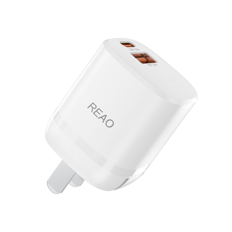 泺澳(REAO) 30W氮化镓双口快充充电器X26白色