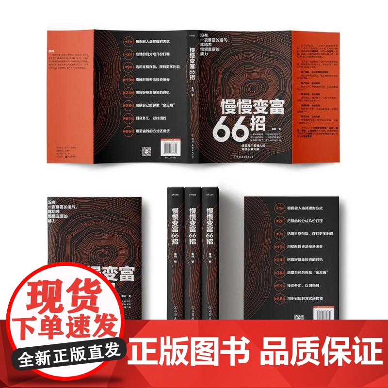慢慢变富66招 适合每个普通人的财富积累方案 没有一夜暴富的运气就培养慢慢变富的能力财富自由之路新思维方法和道路用钱赚钱高清大图