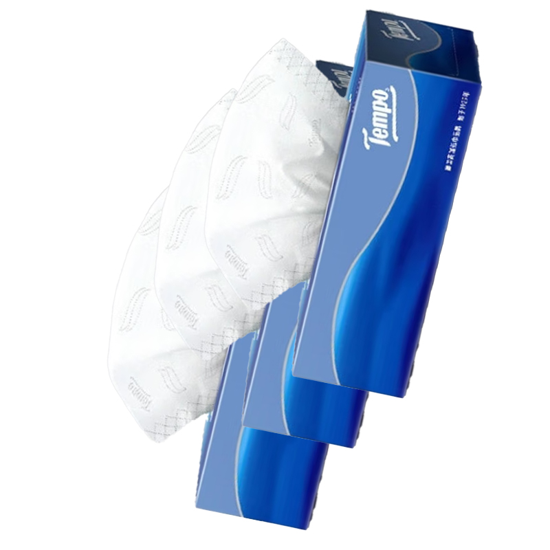 得宝 T2274 90抽XL码3层抽纸 天然无香盒装纸面巾 32盒/箱高清大图