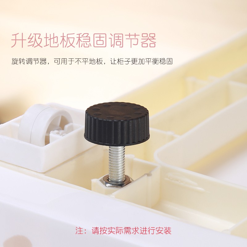 加厚抽屉式收纳柜卡通婴儿童双开储物柜宝宝衣柜塑料简易五斗柜收纳柜 三维工匠高清大图