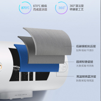 WAHIN华凌 60升家用 电热水器F60-20WA1 电热水器 极地白 机械 2000W速热 加长防电墙
