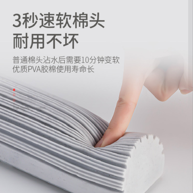家用脚踩挤水胶棉拖把 海绵吸水拖把 懒人免手洗干湿两用拖把桶