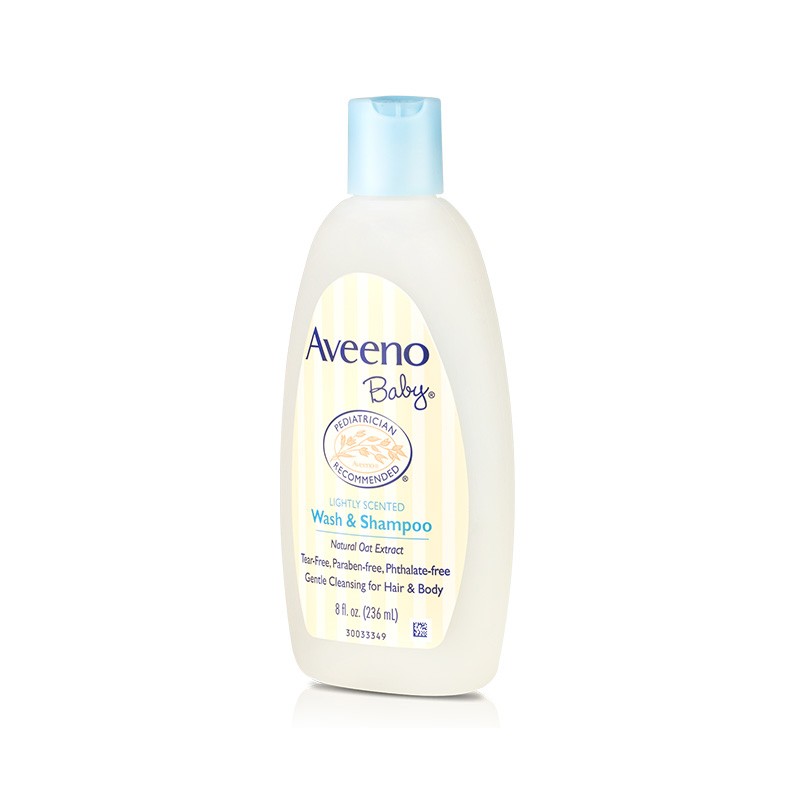 美国原装进口 Aveeno Baby艾维诺婴儿无泪二合一洗发沐浴露 洗护礼盒 0岁以上 无香味 236ml/瓶[1瓶装]